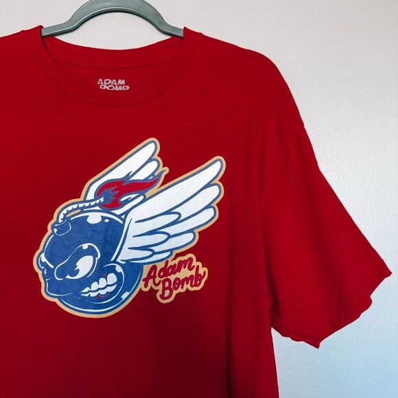 Adam Bomb Red Short Sleeve Graphic Tee Size Large - Picture 3 of 5